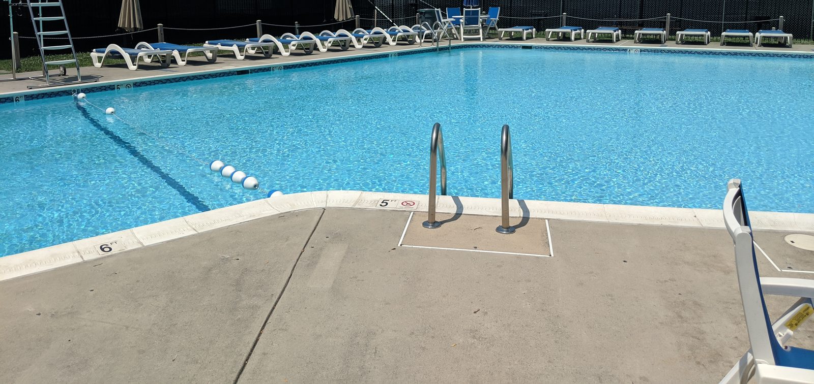 A clean, clear pool we maintain in the DMV